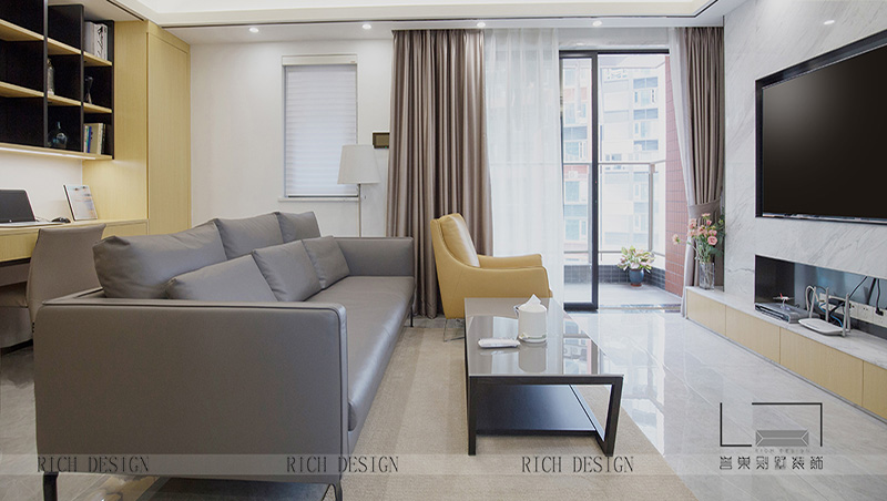 深圳公明天匯城現(xiàn)代風(fēng)格114平方裝修實景圖