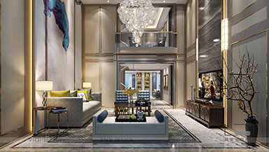 紅樹別院現(xiàn)代風格400平裝修效果圖