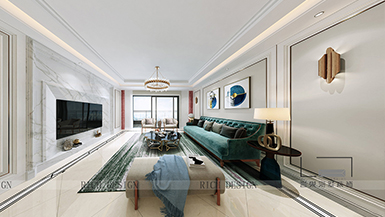 三湘海尚現(xiàn)代風格205平裝修效果圖