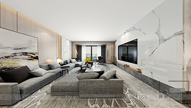 恒裕濱城260平現(xiàn)代簡約室內(nèi)裝修設(shè)計