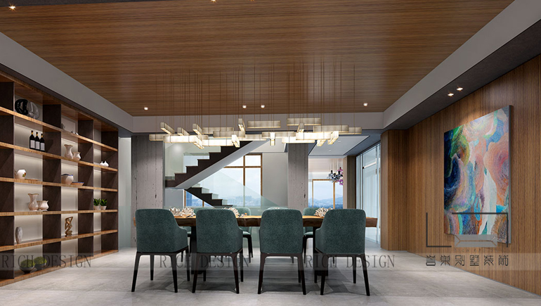 中航元嶼?，F(xiàn)代風(fēng)格500平設(shè)計效果