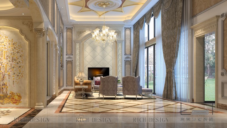 承翰陶佰利780平歐式風格別墅裝修設計效果圖